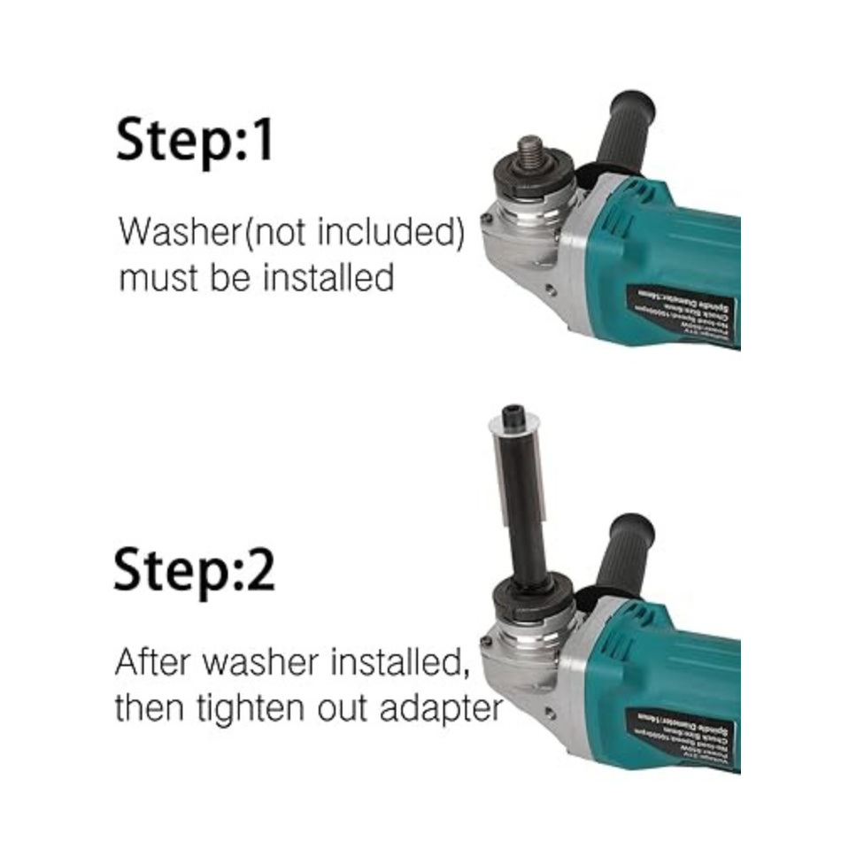 Angle Grinder Adapter for Coated Abrasive and Non-Woven Abrasive Burnisher Drums (5/8"-11)