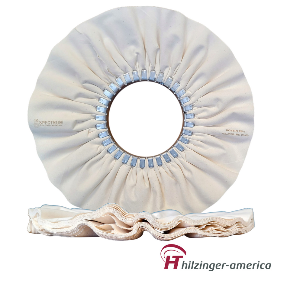 14" x 5" Premium 60/60 Untreated Fine Mirror Finishing Airway Buffing Wheel (#1, 24 ply)