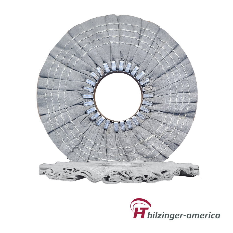 10" x 3" Grey Heavy Cut Checker Plate Airway Buffing Wheel (#5, 12 Ply)