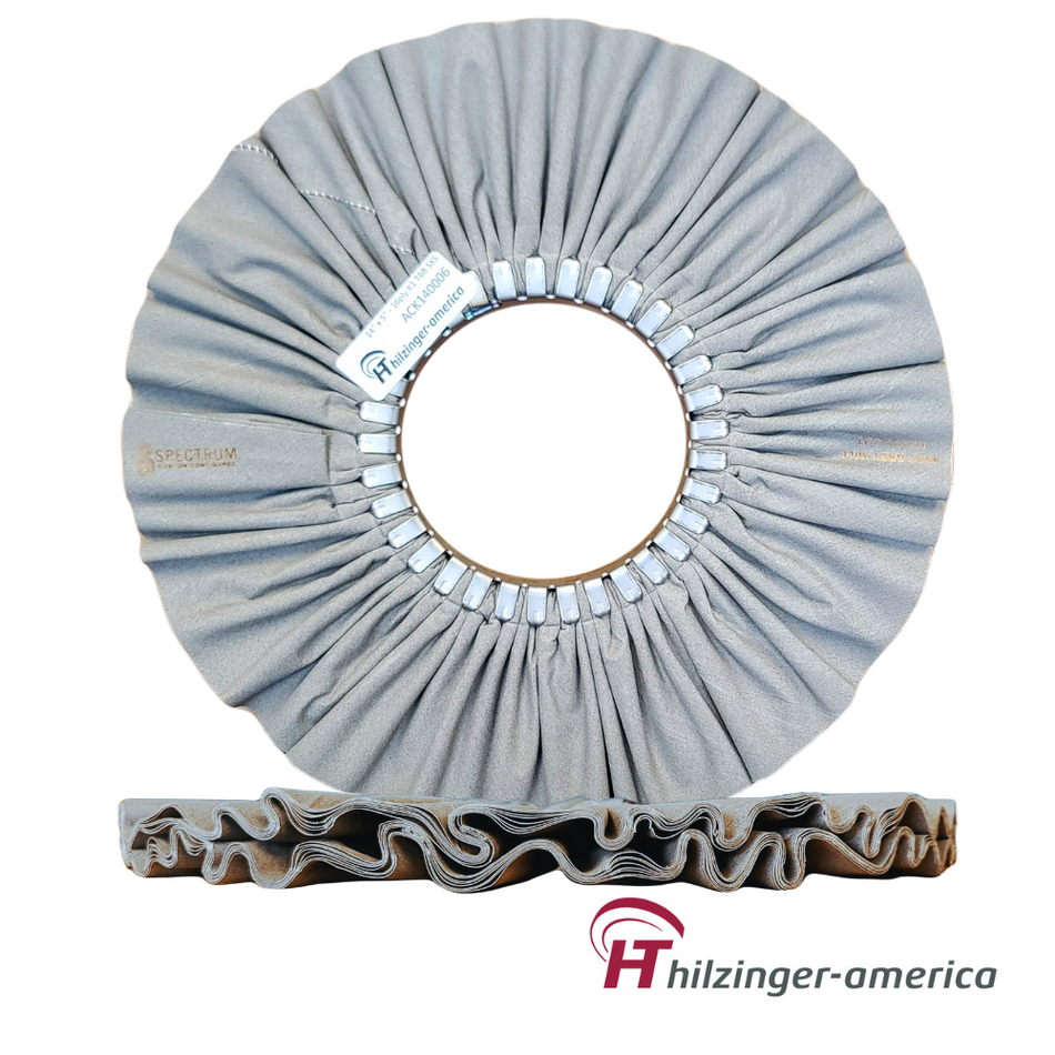 14" x 5" Premium Grey Heavy Cut Airway Buffing Wheel (#6, 16 ply)