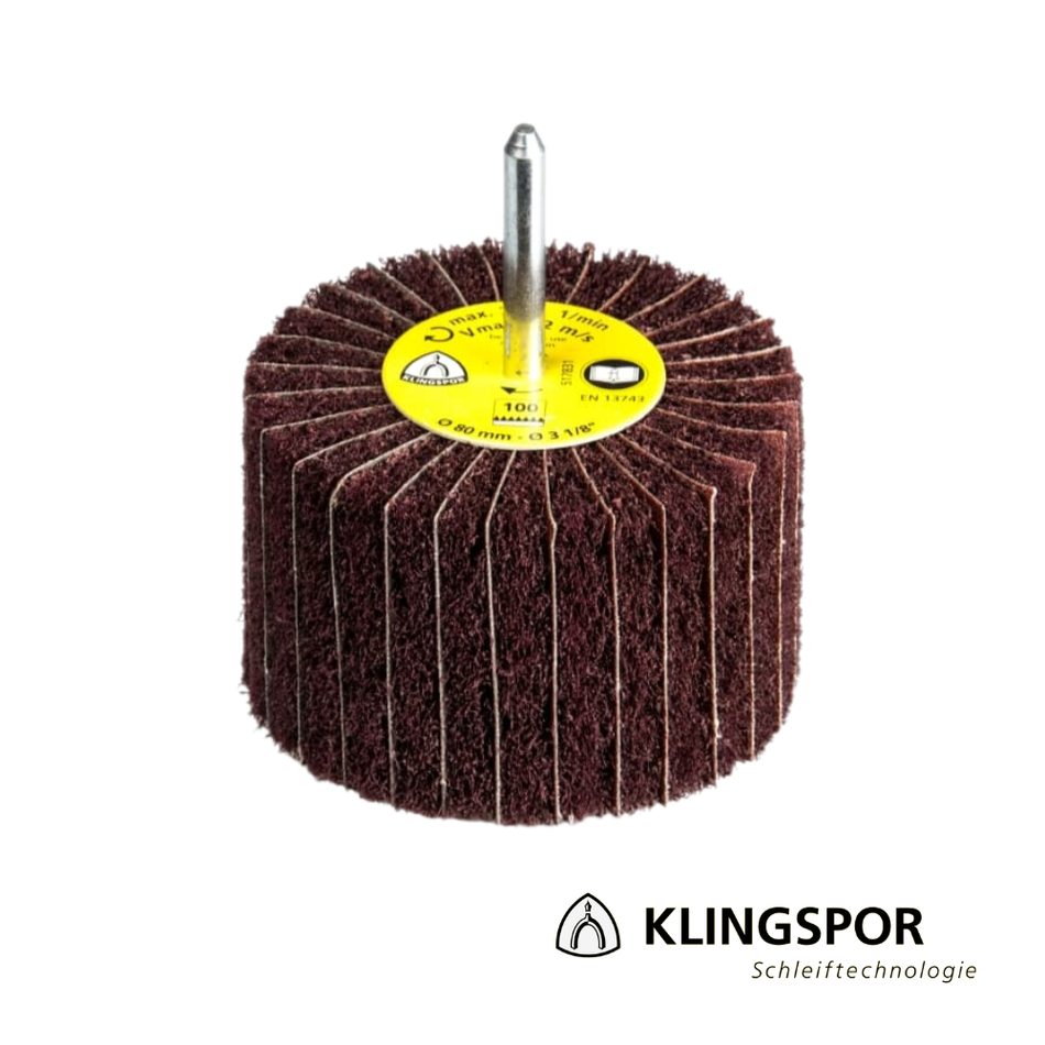 NCS 600 Combination Interleaf Coated and Non-Woven Abrasive 1/4" Shank-Mounted Flapwheel