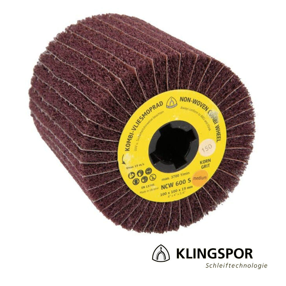 Interleafed NCW 600 S Combination Interleaf Coated and Non-Woven Abrasive Satin Fi ...