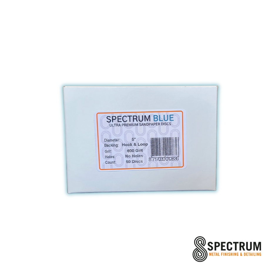 Blue Ultra Premium 600 Grit Hook & Loop Sandpaper Discs (3", 5", 6")